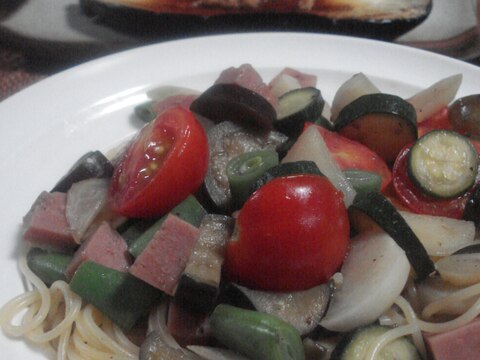 夏野菜たっぷりパスタ